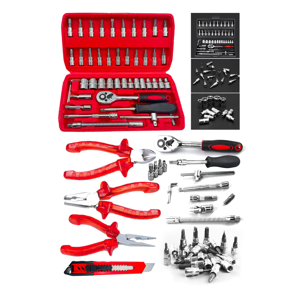 50 Parça Mini Lokma Takımı Otomatik Cırcırlı 1/4 Wrench Set - Terapio Yüksek Kalite Alet