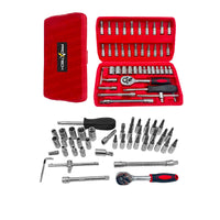 50 Parça Mini Lokma Takımı Otomatik Cırcırlı 1/4 Wrench Set - Terapio Yüksek Kalite Alet