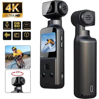 Terapio 4K Ultra HD Pocket Kamera - EIS Stabilizasyon, WiFi Aktarım, 270° Döner Lens