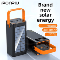 Taşınabilir Powerbank 80000mAh Güneş Enerjili Fenerli - Kamp Şarj Cihazı Terapio