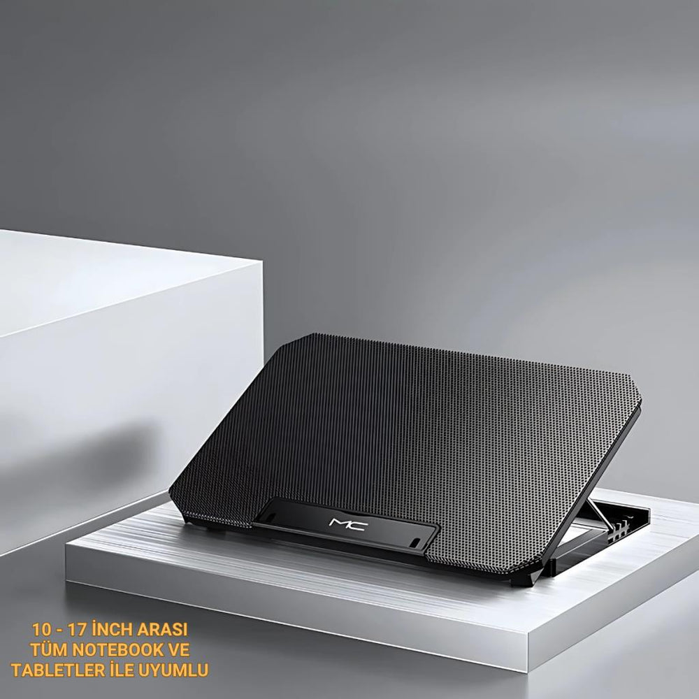 Terapio Polham Hızı Ayarlanabilir Laptop Soğutucu Stand - 4 Kademeli Yükseklik, 2 USB Port