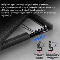 Terapio Polham Hızı Ayarlanabilir Laptop Soğutucu Stand - 4 Kademeli Yükseklik, 2 USB Port