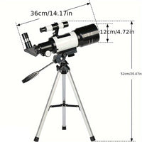 HyMark Astronomik Teleskop 70/300mm 150x Yakınlaştırma - Tripodlu Gökyüzü Gözlem Teleskobu