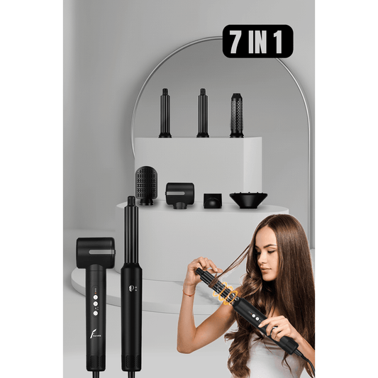 Terapio 7 in 1 Hava Üflemeli Saç Düzleştirici ve Kurutma Fönü