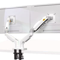 TriLine NB F160 Çift Kol Monitör Standı - Amortisörlü Vesa Tutucu 17-27 İnç Beyaz
