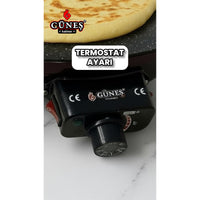 Terapio 2000W Elektrikli Termostatlı Sac 50cm - Ekmek Gözleme Börek Katmer Granit Emaye