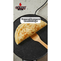 Terapio 2000W Elektrikli Termostatlı Sac 50cm - Ekmek Gözleme Börek Katmer Granit Emaye