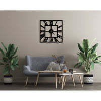 BK Home Dekoratif 45cm Ahşap Duvar Saati - Modern Ev Dekorasyonu İçin Şık Tasarım