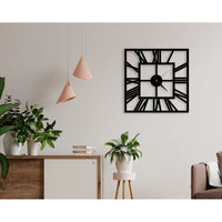 BK Home Dekoratif 45cm Ahşap Duvar Saati - Modern Ev Dekorasyonu İçin Şık Tasarım