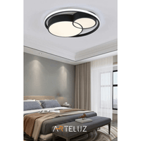 Çift Yuvarlak Model Modern Plafonyer Avize 50 CM - Şık Salon Aydınlatması | Terapio