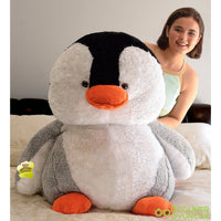 120 cm Dev Boy Hollywood Penguen Peluş Oyuncak - Terapio Yumuşak Sarılmalık Oyuncak