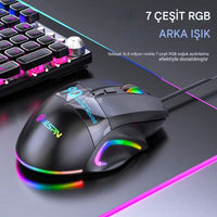 Terapio 9 Tuşlu RGB Gaming Mouse - DPI Ayarlı Ergonomik Oyuncu Faresi Makro Destekli