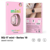 SQ-17 Mini Akıllı Saat 3 Kordonlu 38mm Watch 10 Series - Pembe Kadın Saati Terapio