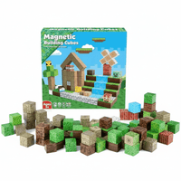 Rorotoys 100 Parça Manyetik Bloklar - Nehir Orman Temalı Eğitici İnşaat Oyuncağı