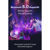 Çatlak Dinozor Yumurtası Bluetooth Hoparlör Yıldızlı Gökyüzü Projektör Gece Lambası