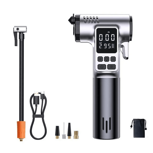 Coofbe 4in1 Şarjlı Araç Lastik Şişirme Pompası 150PSI 4000mAh Emniyet Kemer Kesici