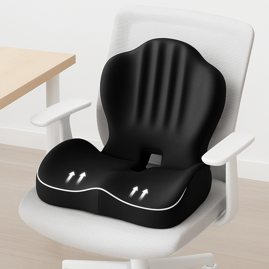 Ergonomik Bel Destek Minderi - Kaymaz Tabanlı Ofis ve Araba Koltuğu Yastığı | Terapio