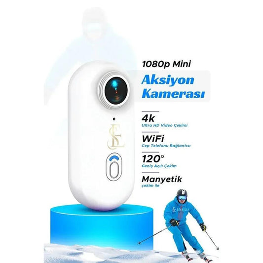 Terapio 1080p Mini Aksiyon Kamerası - HD Spor Kamerası Dijital Görüntü Sabitleme