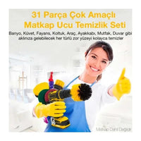 31 Parça Çok Amaçlı Matkap Ucu Temizlik Seti - Ev Banyo Araç için Profesyonel Set