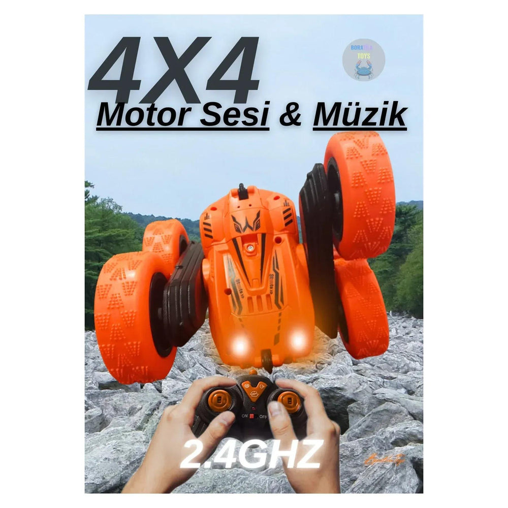 Uzaktan Kumandalı Işıklı Şarjlı Akrobat Araba 2.4 GHz Müzikli Demo - Terapio