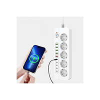 Isıya Dayanıklı Power Tuşlu 5'li Grup Priz 5x USB 5x Type-C Çıkışlı 2mt Kablolu Terapio