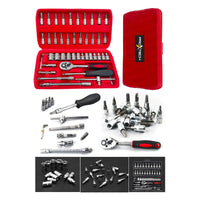 50 Parça Mini Lokma Takımı Otomatik Cırcırlı 1/4 Wrench Set - Terapio Yüksek Kalite Alet