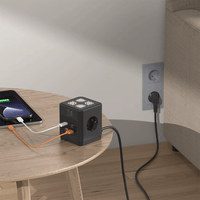 3lü Akım Korumalı Priz Gece Lambalı 25W USB Type-C Çıkışlı Yüksek Gerilim Koruması