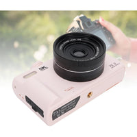 Terapio 5K Dijital Kamera 75MP HD Retro Otomatik Odaklama 18X Zoom Pembe - Anti Shake