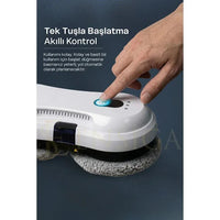 Terapio Robot Pencere Temizleme Makinesi 2800Pa Güçlü Emme, Uzaktan Kumandalı Akıllı Cam Temizleyici