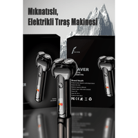 VERYFİT Elektrikli Tıraş Makinesi LED Ekranlı Şarj Edilebilir Taşınabilir Akıllı Tıraş