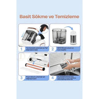 Terapio Kablosuz UV Işık HEPA Filtreli Yatak Temizleyici - Akar Karşıtı Elektrikli Süpürge