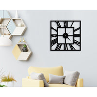 BK Home Dekoratif 45cm Ahşap Duvar Saati - Modern Ev Dekorasyonu İçin Şık Tasarım