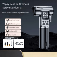 Coofbe 4in1 Şarjlı Araç Lastik Şişirme Pompası 150PSI 4000mAh Emniyet Kemer Kesici