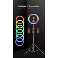 14 RGB Ring Light 2m Stand Güzellik Salonu Yayıncı Işığı - Profesyonel Sürekli Aydınlatma