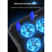 Terapio 6 Fanlı RGB Notebook Soğutucu - Ayarlanabilir Gaming Laptop Fanı USB Güçlü