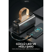 Terapio 50.000mAh Powerbank PD100W Hızlı Şarj | QC3.0 LED Ekranlı Taşınabilir Şarj Aleti
