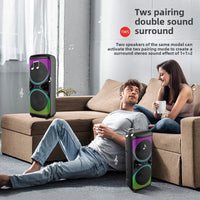 Terapio Partybox Bluetooth Hoparlör 20W RGB Işıklı Karaoke Mikrofonlu TWS Speaker