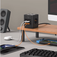 3lü Akım Korumalı Priz Gece Lambalı 25W USB Type-C Çıkışlı Yüksek Gerilim Koruması