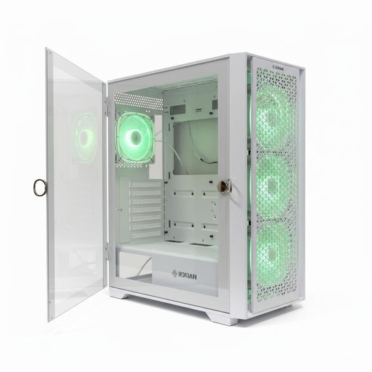 DARYUN Nirsa Pro 4x120MM ARGB Fanlı Beyaz Gaming Kasa - Yüksek Performans Soğutma