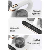 Terapio Akıllı UV Süpürge - Yatak Halı Koltuk Temizliği Sessiz Güçlü Emiş