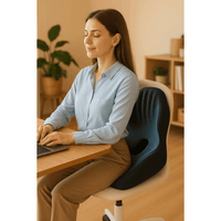 Ergonomik Bel Destek Minderi - Kaymaz Tabanlı Ofis ve Araba Koltuğu Yastığı | Terapio