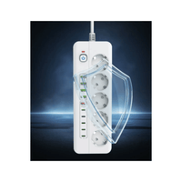 Isıya Dayanıklı Power Tuşlu 5'li Grup Priz 5x USB 5x Type-C Çıkışlı 2mt Kablolu Terapio