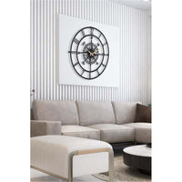 Şık Bunnela Pusula Dekoratif Metal Duvar Saati - Sessiz Mekanizma 41x41cm Siyah