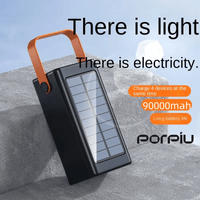 Taşınabilir Powerbank 80000mAh Güneş Enerjili Fenerli - Kamp Şarj Cihazı Terapio