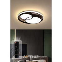 Çift Yuvarlak Model Modern Plafonyer Avize 50 CM - Şık Salon Aydınlatması | Terapio