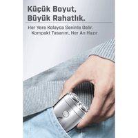 VERYFİT Şarj Edilebilir Su Geçirmez Çift Kafalı Mini Elektrikli Tıraş Makinesi - Taşınabilir