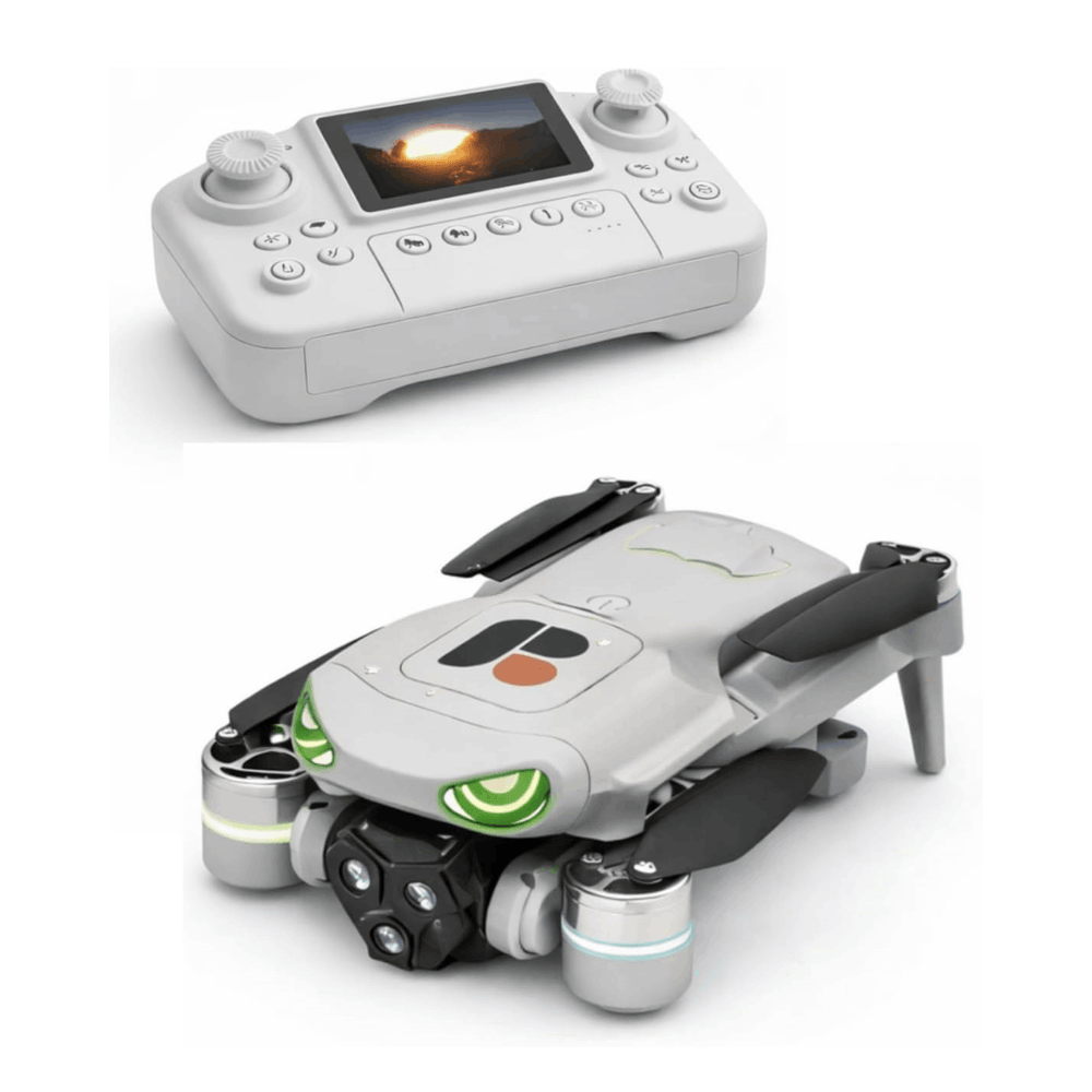 Katlanabilir Mini Drone HD Kameralı LCD Ekranlı Kumanda WiFi FPV Işıklı Akıllı Drone