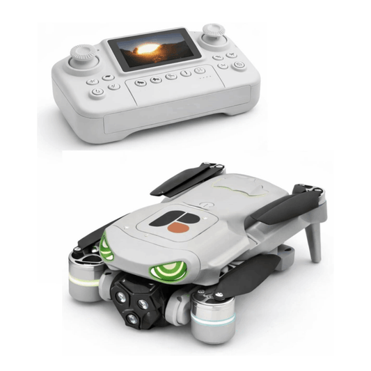 Katlanabilir Mini Drone HD Kameralı LCD Ekranlı Kumanda WiFi FPV Işıklı Akıllı Drone