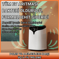 Coofbe Dijital Göstergeli Negatif İyonlu Hava Temizleyici - HEPA Filtreli Bakteri Önleyici