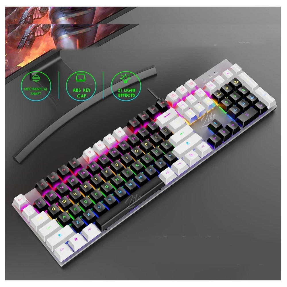Terapio RGB Aydınlatmalı Mekanik Oyuncu Klavyesi - Tek Tuşla Işık Kontrolü ve Ergonomik Tasarım